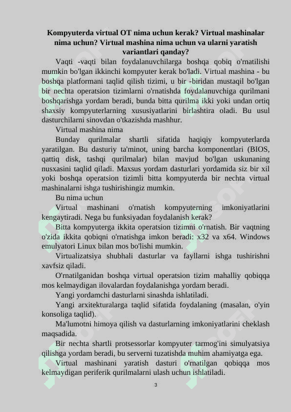 Virtual dasturlar va ulardan foydalanish 3