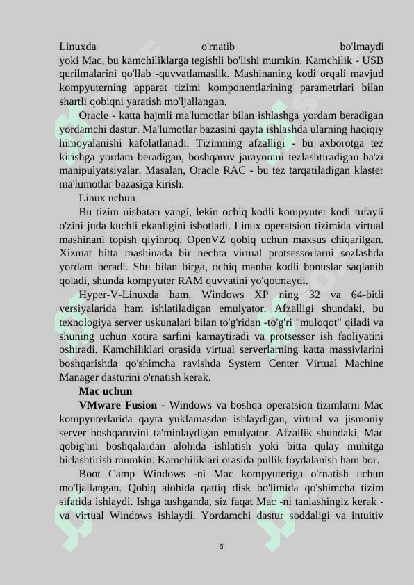 Virtual dasturlar va ulardan foydalanish 5