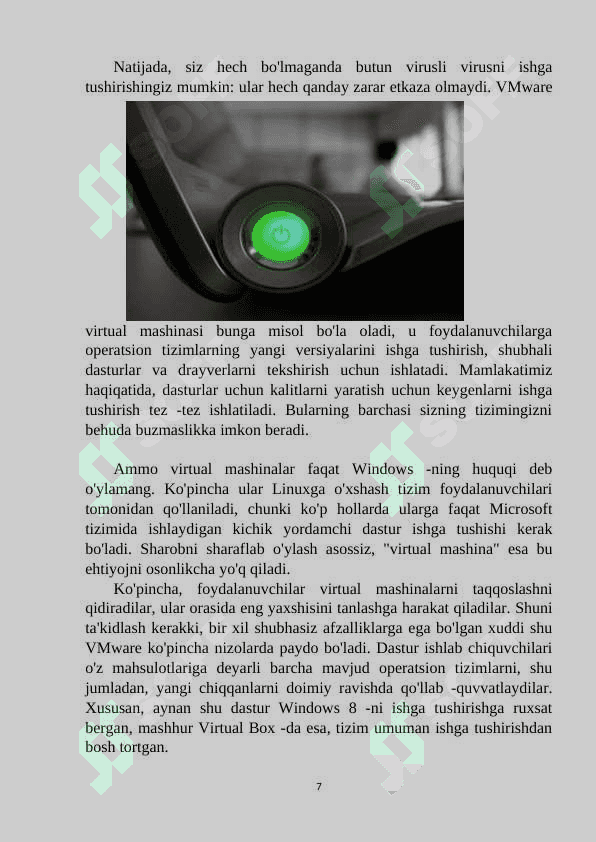 Virtual dasturlar va ulardan foydalanish 7