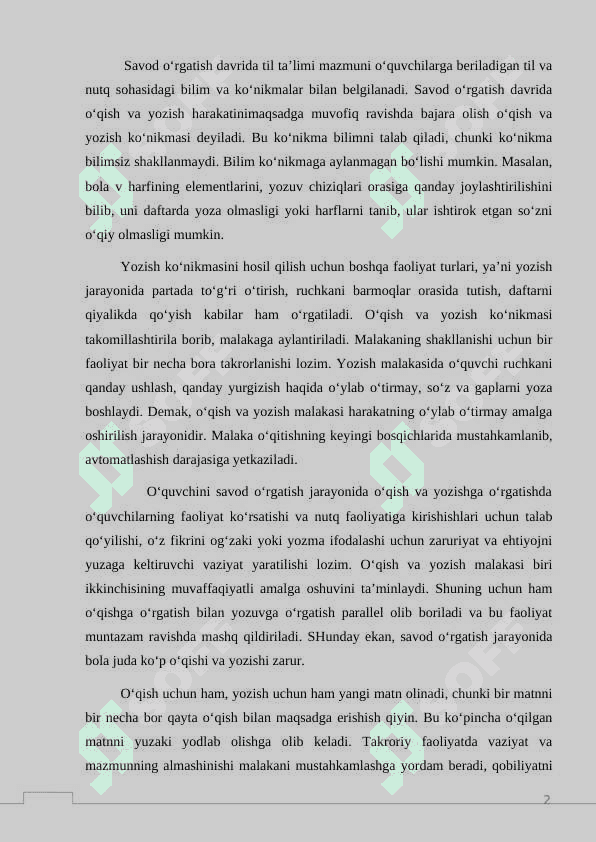 Savod o‘rgatish tayyorlov darslarini tashkil etish 5
