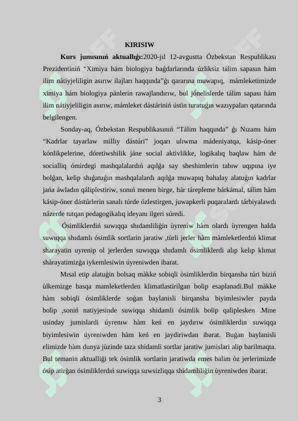 #kurs jumisi 3