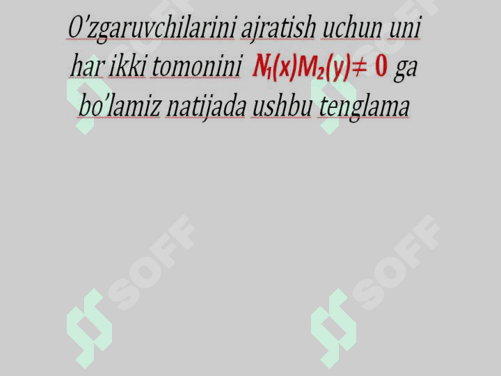 Differensial tenglamalar ularning turlari va yechimlari 7
