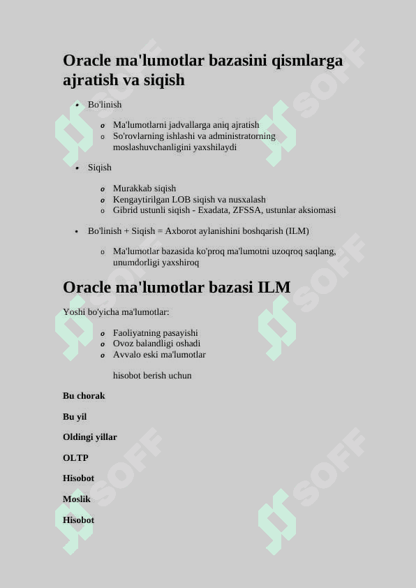 Malumotlar bazasi mustaqil ish_Ma’lumot bazasi tizimining arxitekturasi. 7