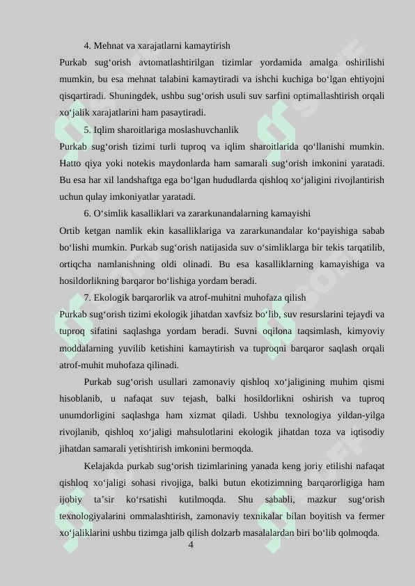 Purkab sug’orish usullari 4