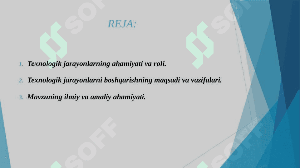 TEXNOLOGIK JARAYONLARNI BOSHQARISH 2