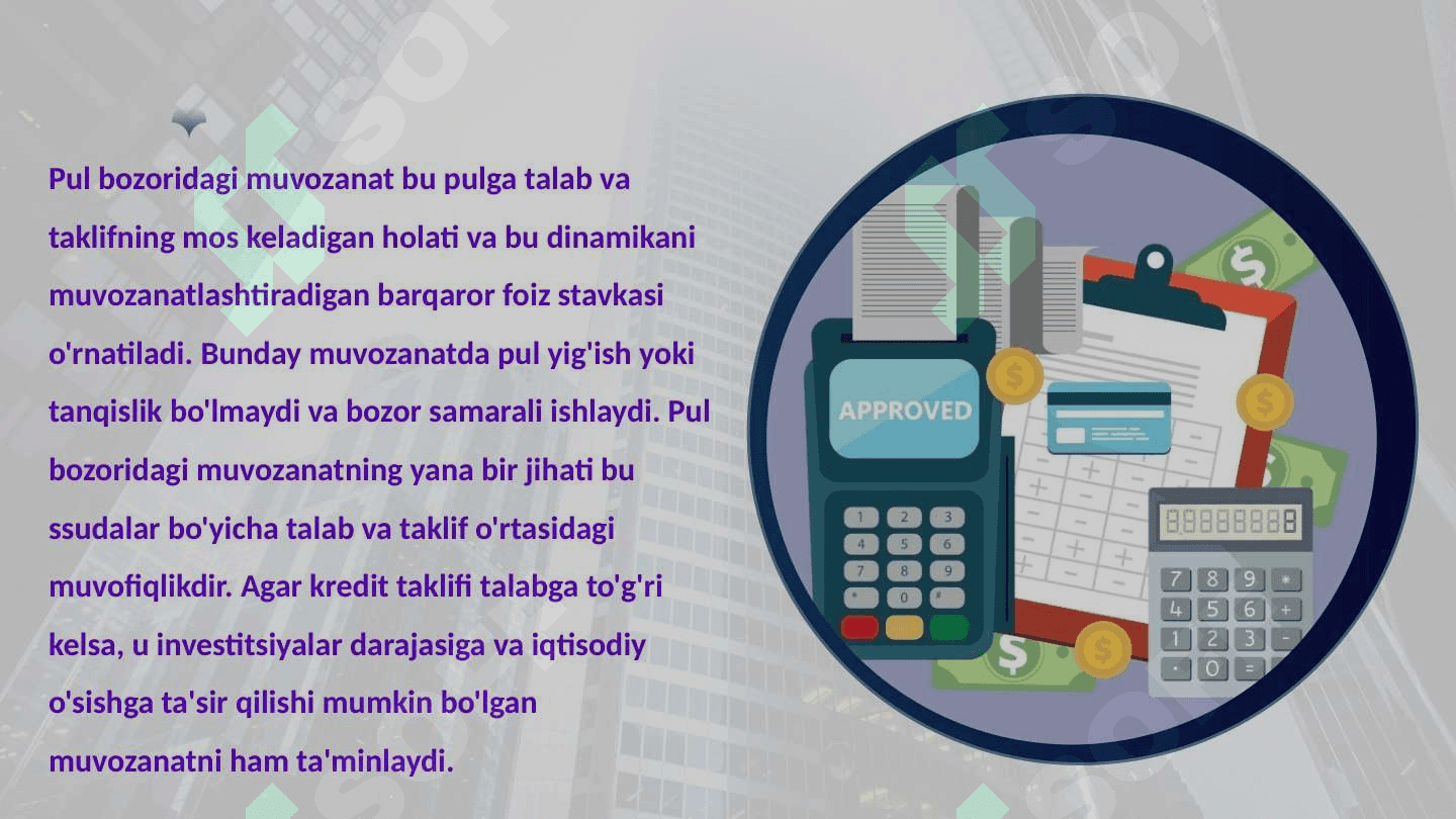 Pul bozorida muvozanat 2