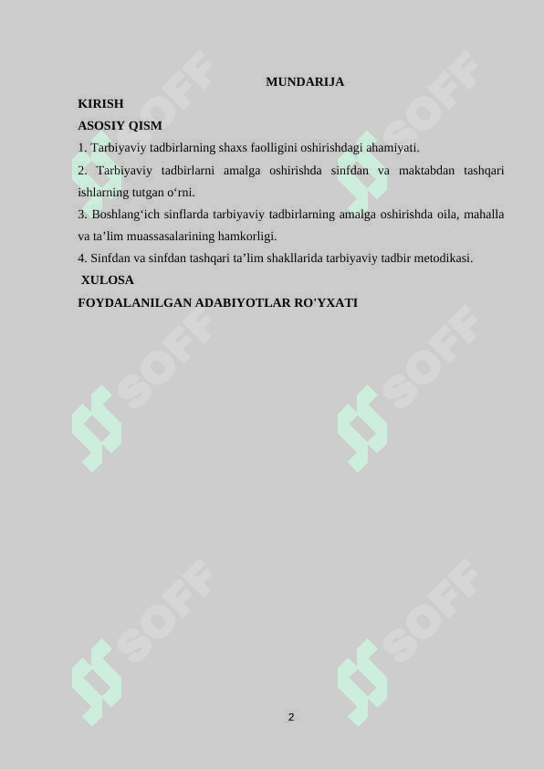 TARBIYAVIY TADBIRLARNING SHAXS FAOLLIGINI OSHIRISHDAGI AHAMIYATI 2
