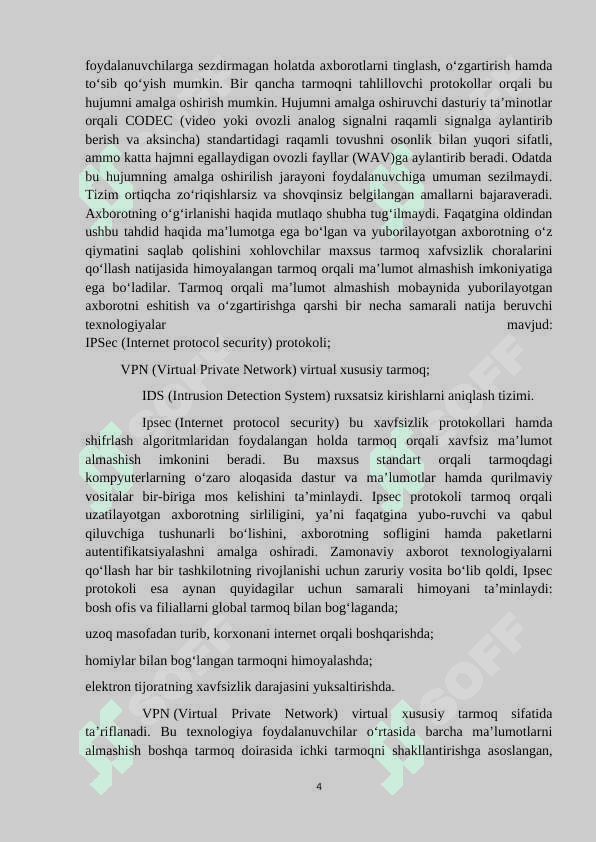 Tarmoq xavfsizligini ta'minlashda zamonaviy vositalar 4