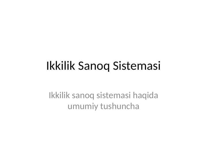 Ikkilik sanoq sitemasi