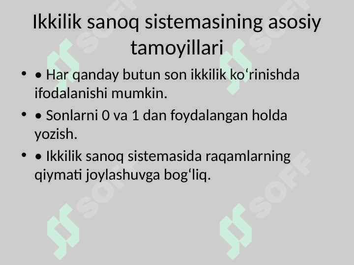 Ikkilik sanoq sitemasi 3