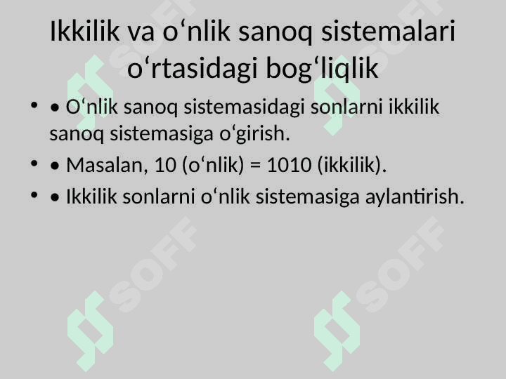 Ikkilik sanoq sitemasi 4