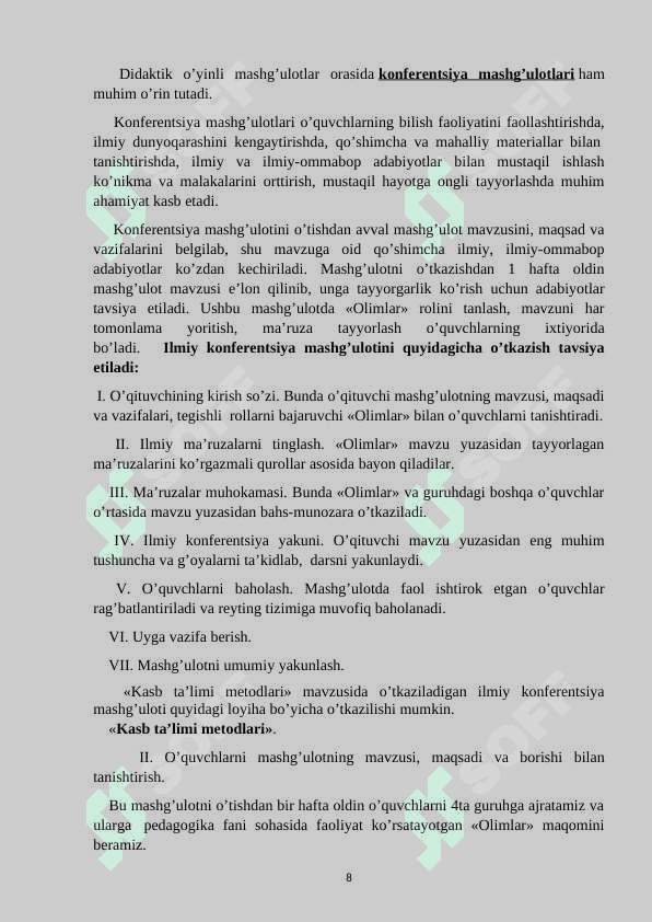 Ishbilarmonlik òyini usuli va undan  foydalanish 8