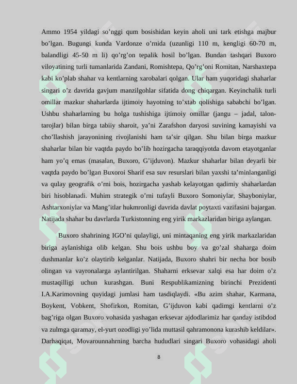 Buxoro vohasining tarixiy ahamiyati 8