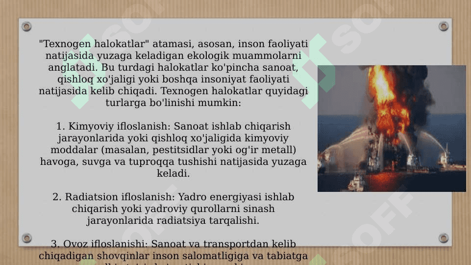 TEXNOGEN HALOKATLAR.  NYU DJERSI FOJEASI 2