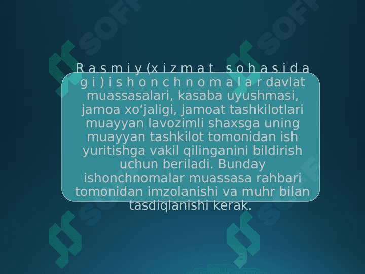Ishonchnoma Malumotnoma 3