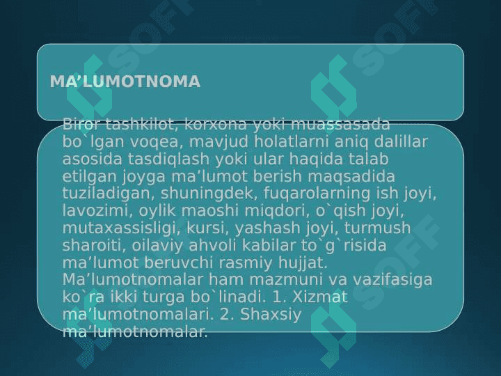 Ishonchnoma Malumotnoma 4