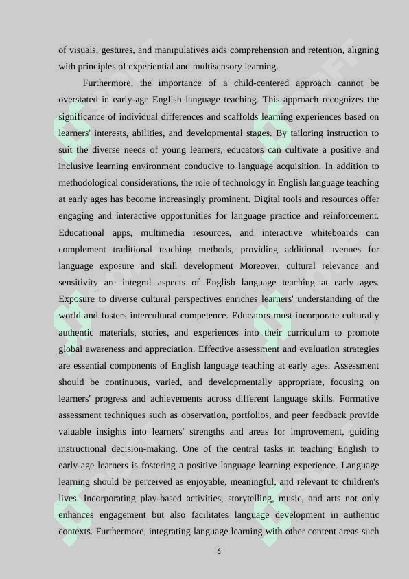 Appearance and Development of Modern Approaches in English Language Teaching at Early Ages 6