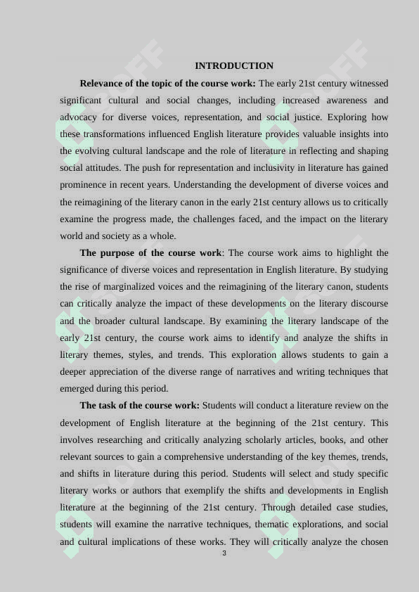 THE DEVELOPMENT OF ENGLISH LITERATURE IN THE EARLY TWENTY-FIRST CENTURY 2