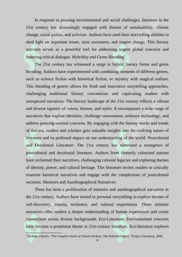 THE DEVELOPMENT OF ENGLISH LITERATURE IN THE EARLY TWENTY-FIRST CENTURY 5