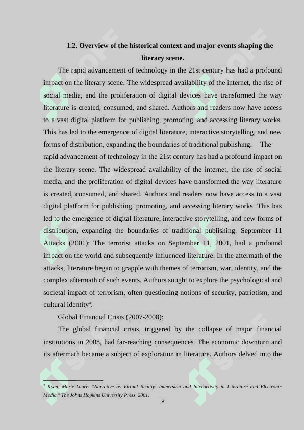 THE DEVELOPMENT OF ENGLISH LITERATURE IN THE EARLY TWENTY-FIRST CENTURY 8