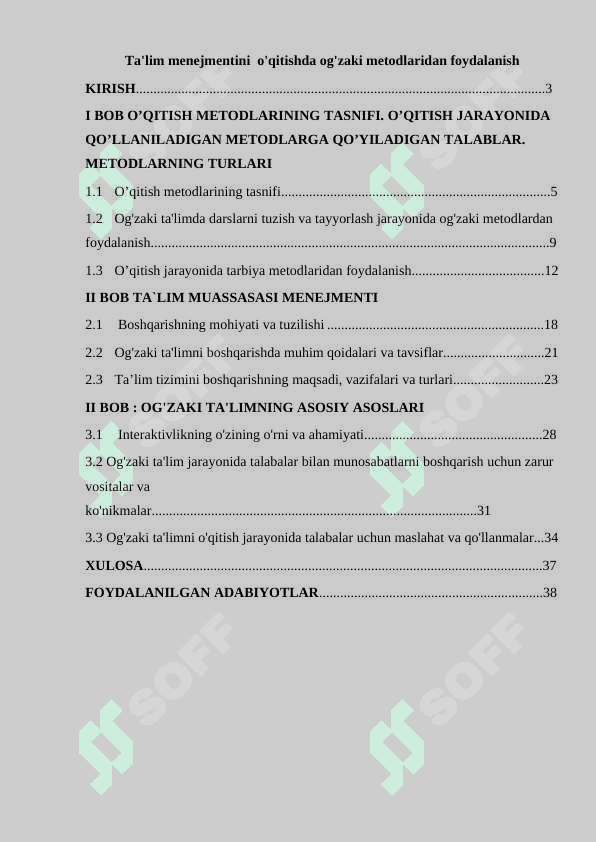 Ta'lim menejmentini  o'qitishda og'zaki metodlaridan foydalanish 2