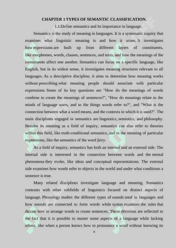 SEMANTIC CLASSIFICATION OF WORDS 5