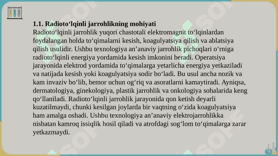 Radioto‘lqinli jarrohlik slayd 4