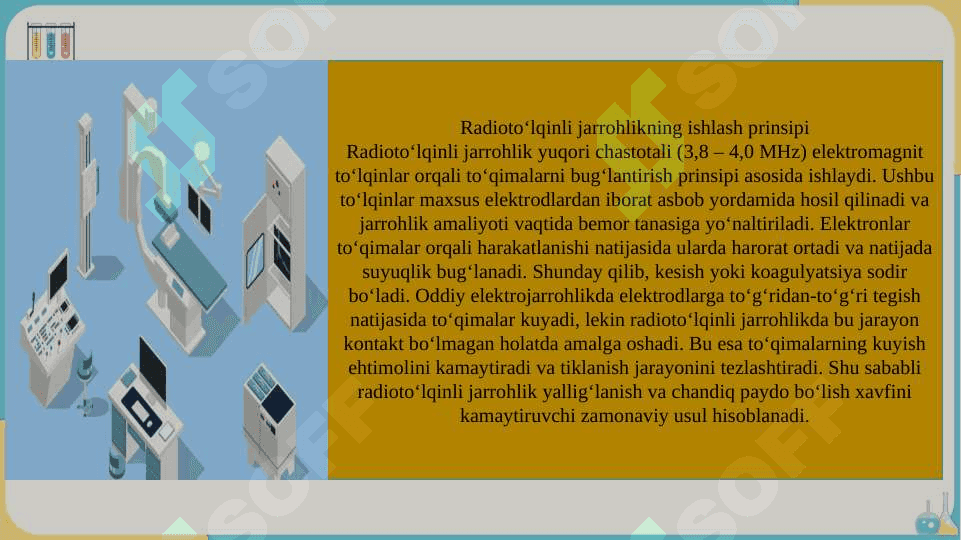 Radioto‘lqinli jarrohlik slayd 5