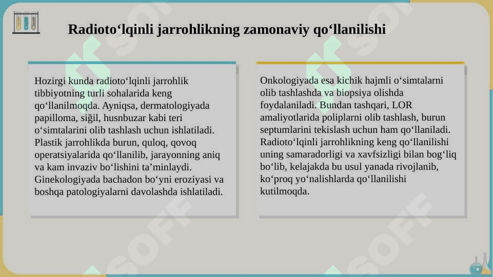 Radioto‘lqinli jarrohlik slayd 8