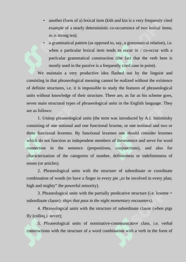 Course work Phraseologik units with the component Denoting Names 7