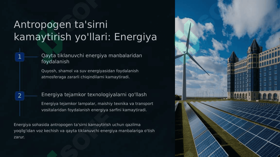 Antropogen omillarning biosferaga salbiy ta’sirini kamaytirish 7