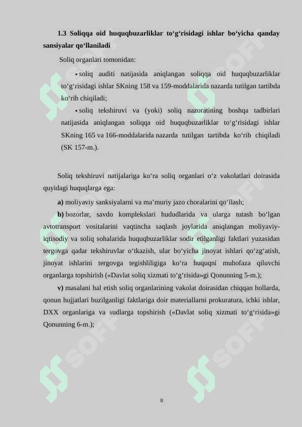 Soliq qarzini majburiy undirish usullari 8