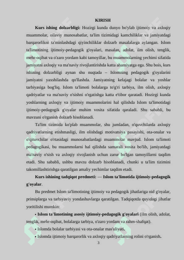 Islom ta`limotida ijtimoiy-pedagogik g`oyalar 3