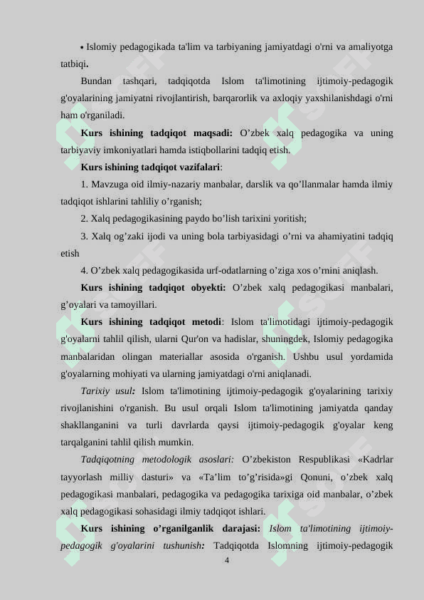 Islom ta`limotida ijtimoiy-pedagogik g`oyalar 4