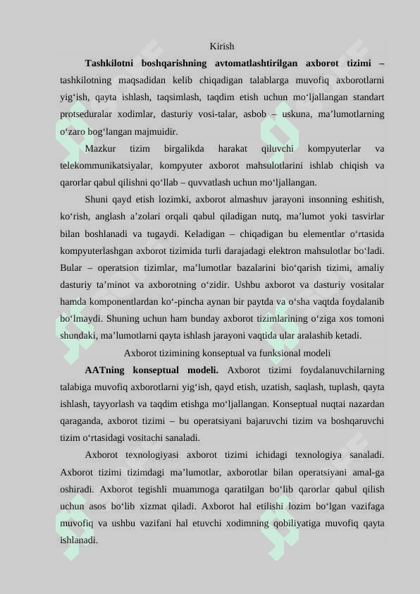 Axborot tizimlarining turlari 2