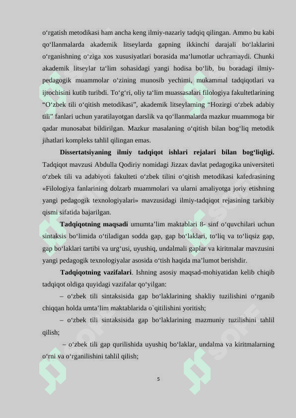 SODDA GAPLARNI INNOVATSION TEXNOLOGIYALAR ASOSIDA O‘QITISH 5