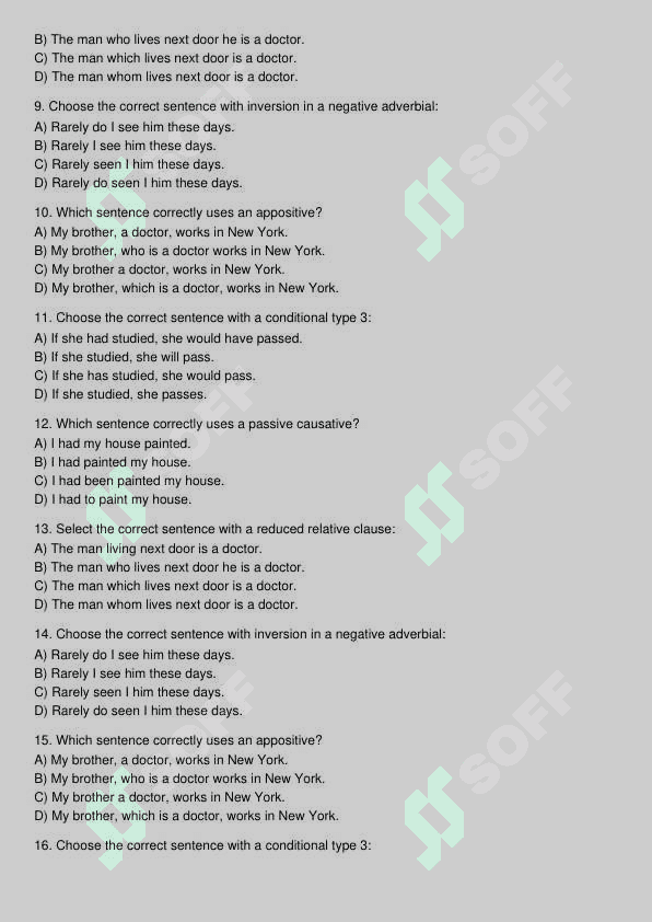 Ingliz tili test 2