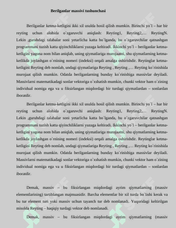 Dinamik massivlarga xotira ajratish uchun malloc() ishlatiladigan funksiyaning vazifasi 3