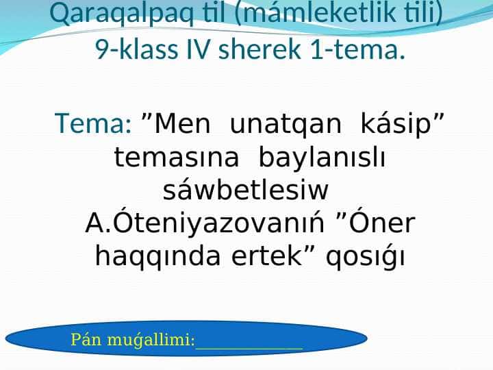 Men  unatqan  kásip