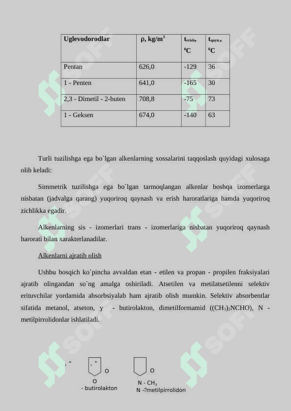 Propilen oksidini gidratlash jarayonini o’rganish 7