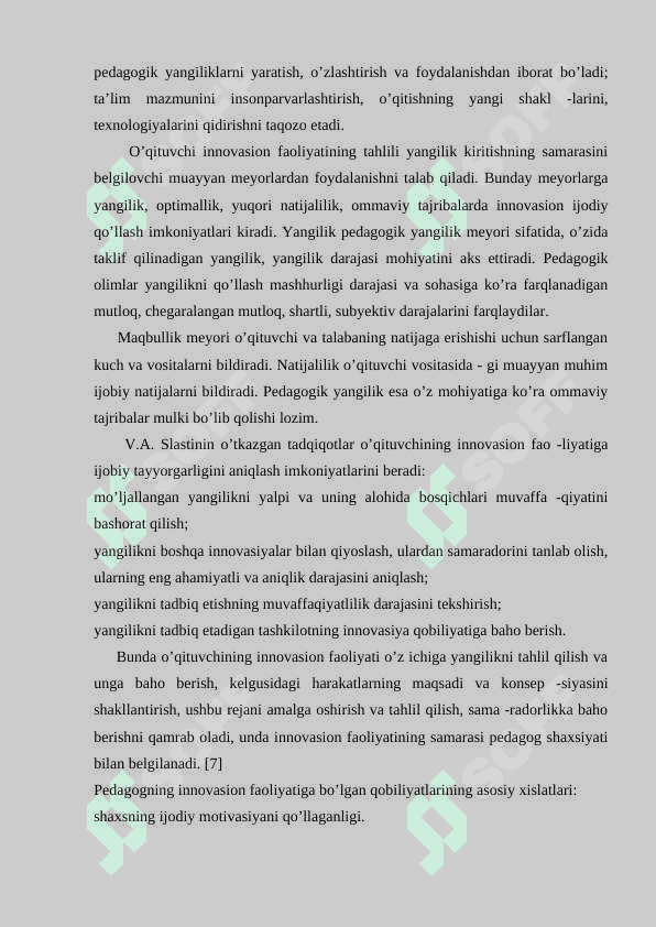 Boshlang’ich sinf o’quv fanlarida innovatsion pedagogik texnologiyalarning qo’llanilishi 4