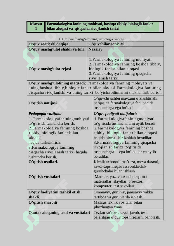 Kollejlar uchun farmakologiya fanidan o'quv qo'llanma 3
