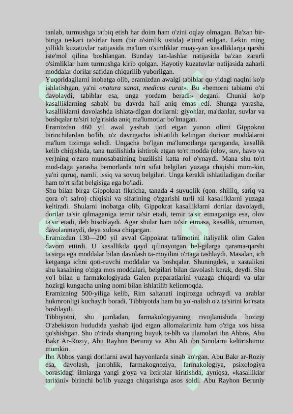 Kollejlar uchun farmakologiya fanidan o'quv qo'llanma 8