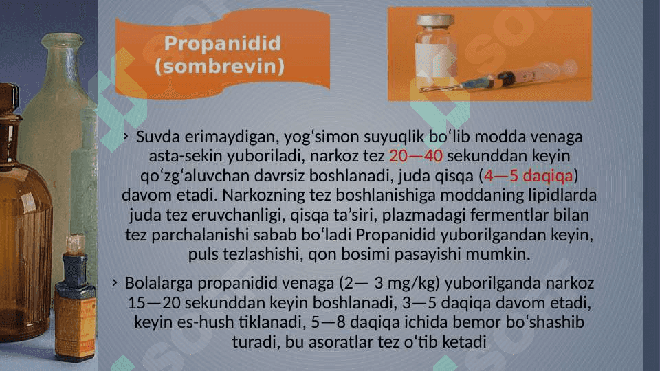 Noingalyatsion narkoz vositalari slayd 4
