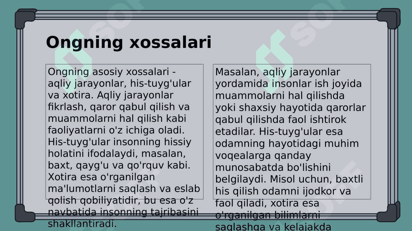 V.Vundt tomonidan o`rganilgan ong haqida tushuncha 4