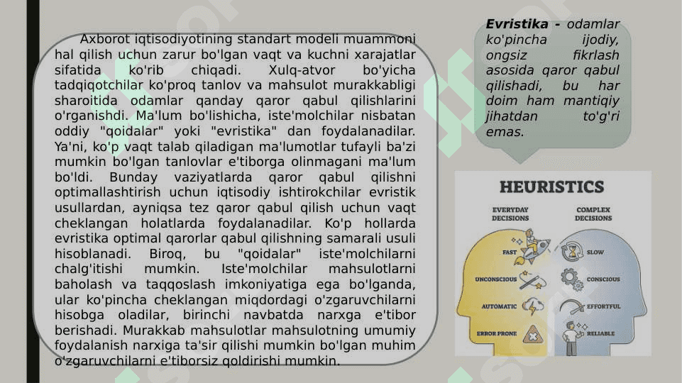 TAVAKKALSHILIK SHAROITIDA TANLASH VA NOANIQLIKLAR 2