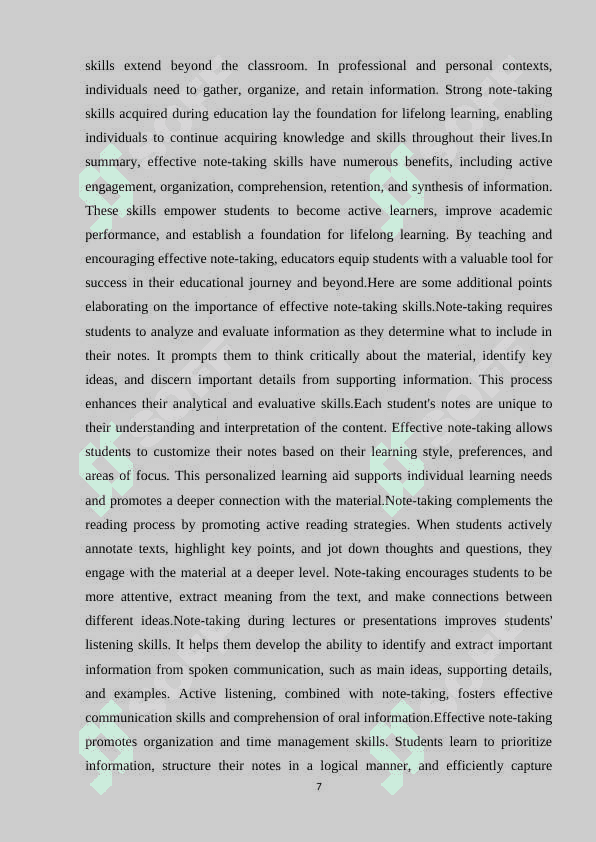 TYPES OFNOTE TAKINGAND WAYS TEACHING THEM  TO THE STUDENTS 6