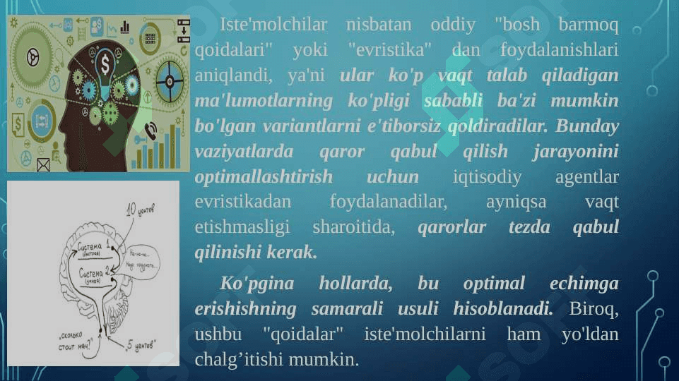 Tavakkalchilik va noaniqliklar sharoitida tanlash 4