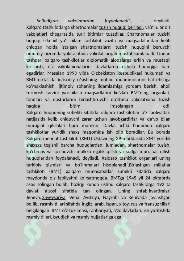O’zbekiston Respublikasi va xalqaro tashkiloti. 7