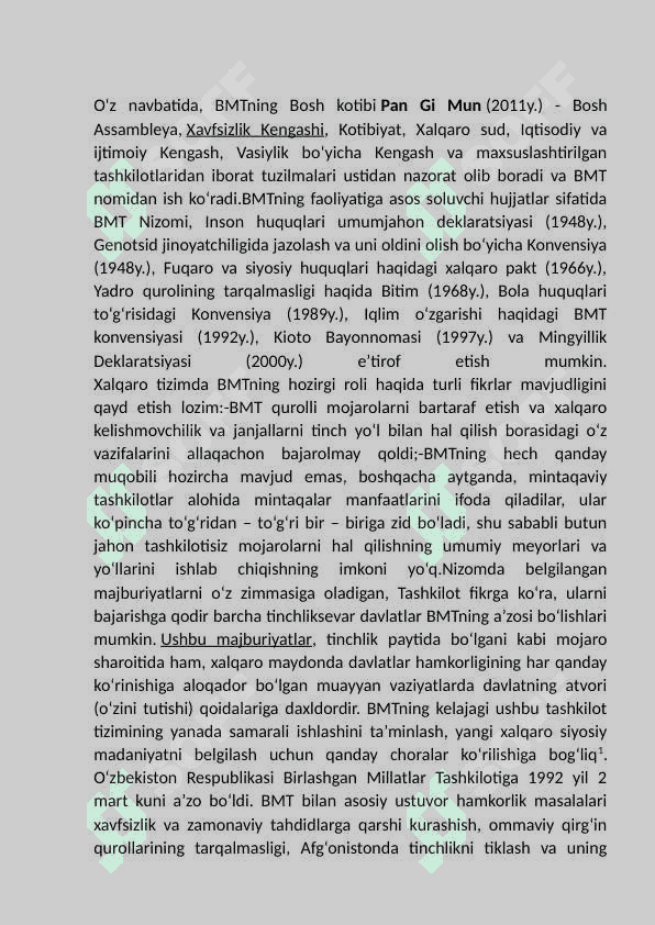 O’zbekiston Respublikasi va xalqaro tashkiloti. 8